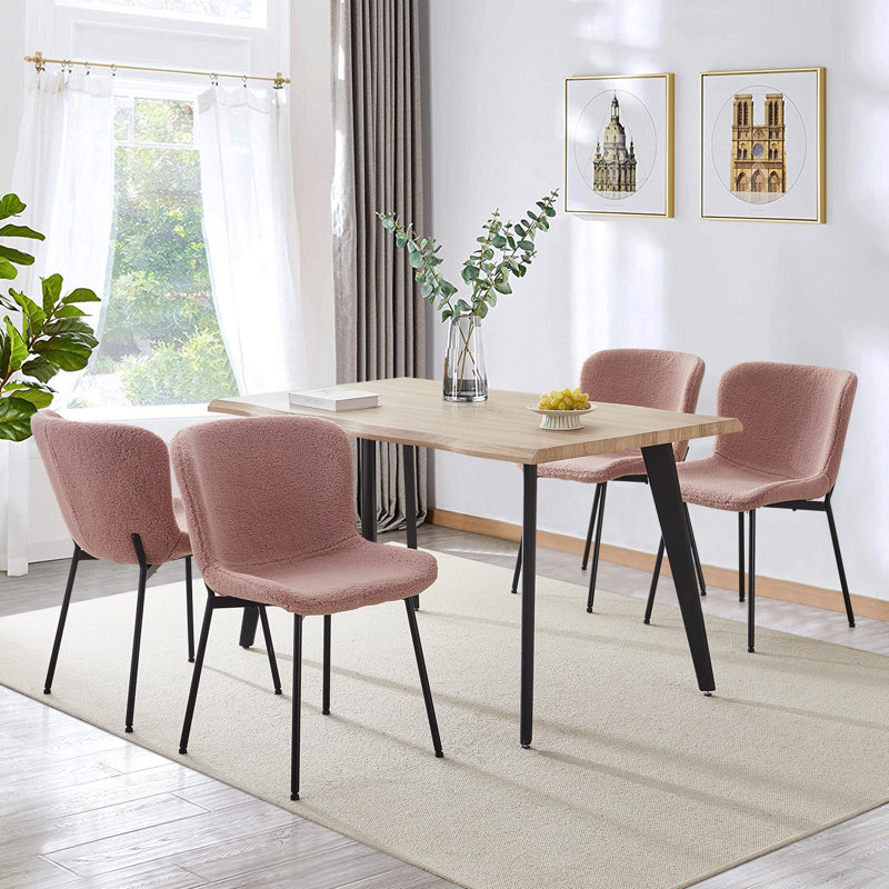 Fabric Side Chair, Pink