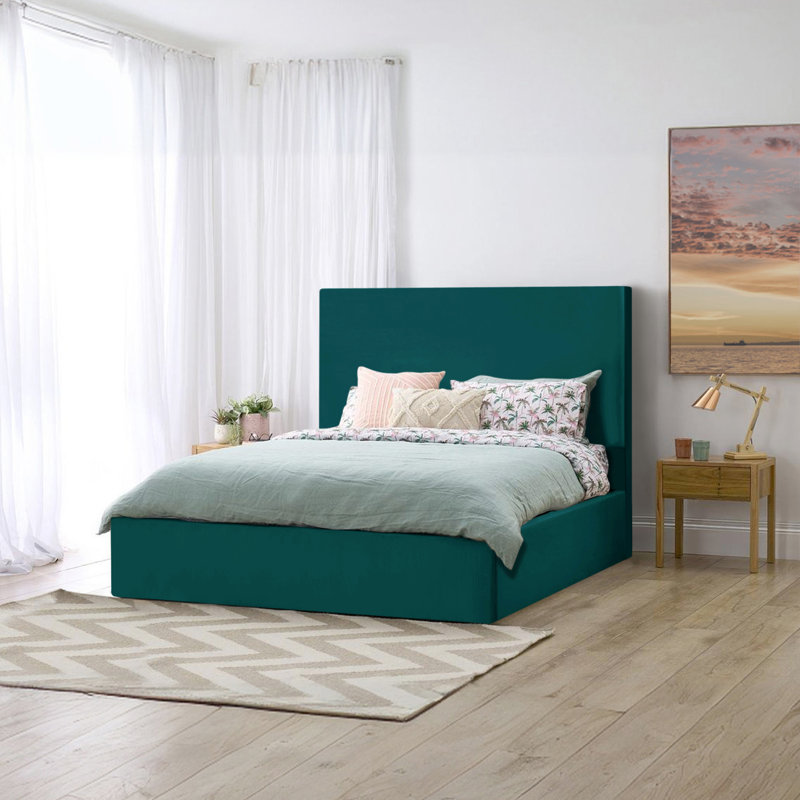 Layth Upholstered Bed, Double (4'6), Mallard