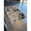 Tapis décoratif moderne à motif géométrique hexagonal gris et beige-2019682796