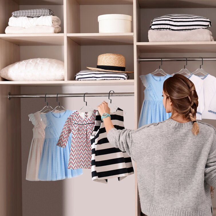 Rebrilliant Destainy Acrylic Clear Nursery, Non-Slip Kids Hangers, Standard  Hanger For Suit/ Coat/ Dress