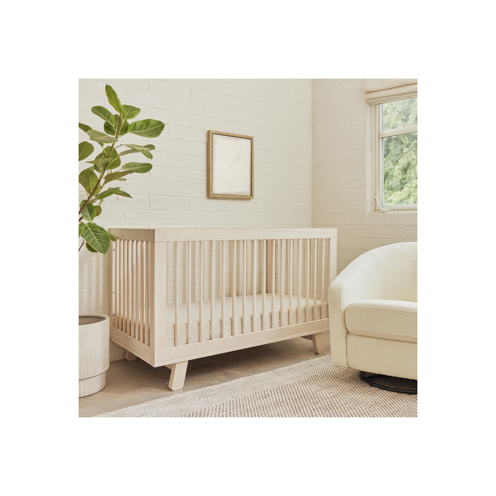 Hudson 3-in-1 Convertible Crib, Washed Natural