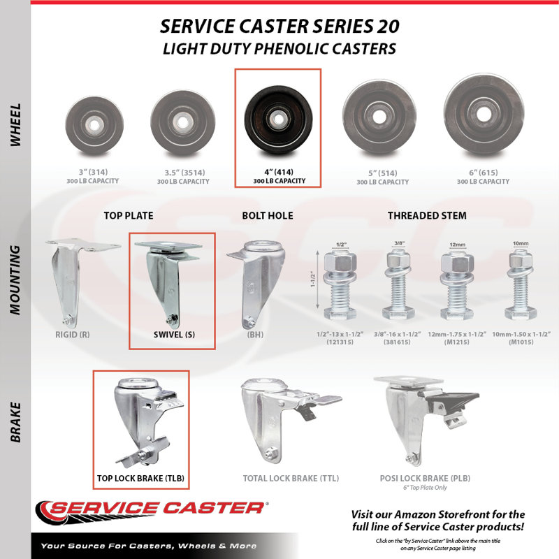 Phenolic Top Plate Caste with Brake