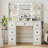 Makeup Vanity Desk With 10 Light 3 Lighting Modes Brightness And Mirror And Power Outlet