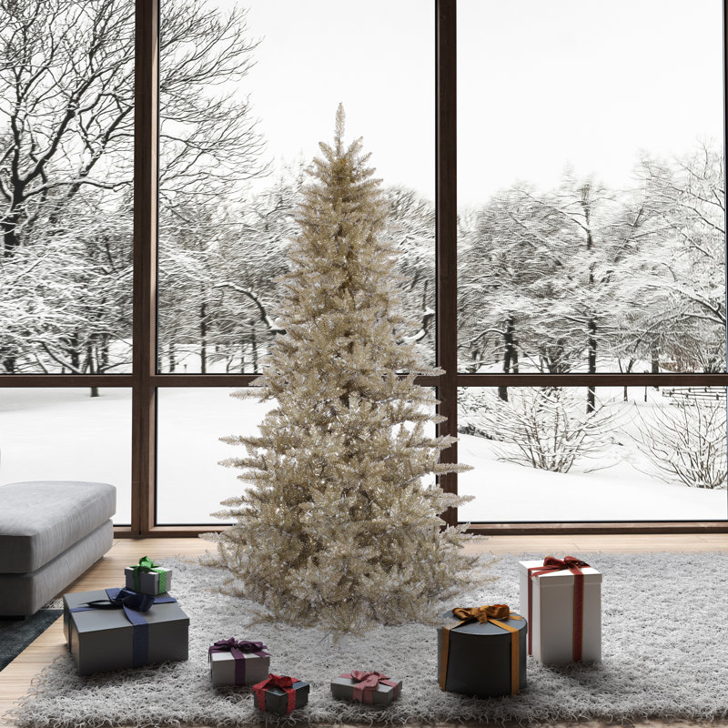 7.5' Champagne Fir Artificial Christmas Tree, 12' H