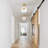 11.2‘’-1 Light  Sphere Globe Frosted Glass Semi Flush Mount For Dining Room Hallway-137798840
