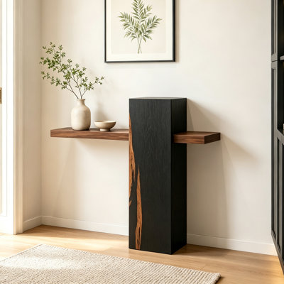 Natural Pine Wood Console Table