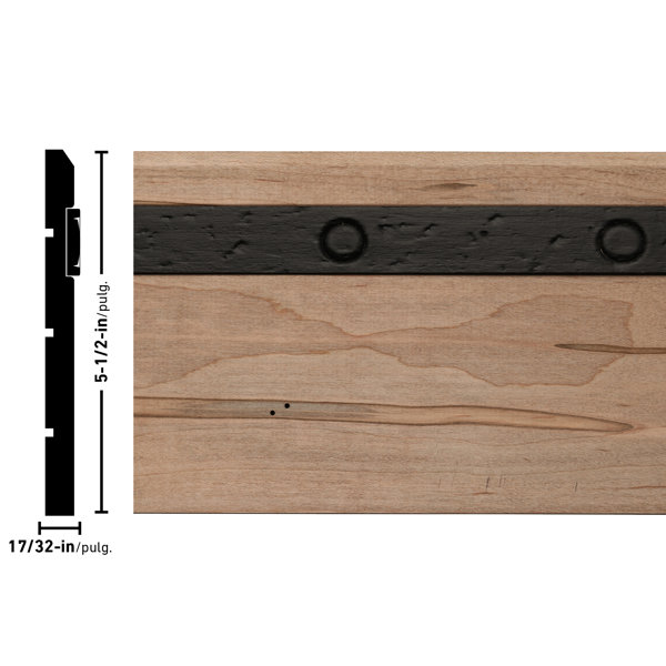 0.438 in. x 5.50 in. x 96 in. Ambrosia Maple Wood Accent Moulding