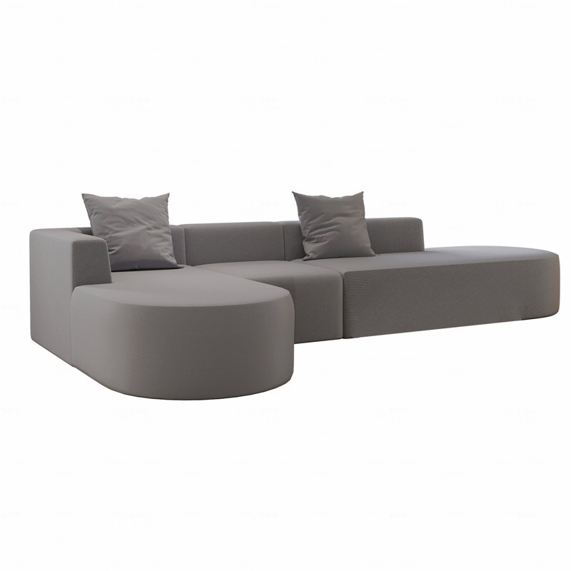 Canapé modulaire en L en forme de L, canapé en tissu de velours côtelé désossé de 110 po avec assise très profonde, canapé Cloud Comfy