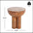 Iris Outdoor Patio Three-Legged MGO Wood-Grain Round Side Table, Weather-Resistant And Eco-Friendly
