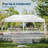 10x20ft Pop Up Canopy - Easy Up Camping Tent with One Roller Bag, 3 Adjustable Height, 4 Weight Bags for Deck, Garden, Sports, Beach, Party-114760198