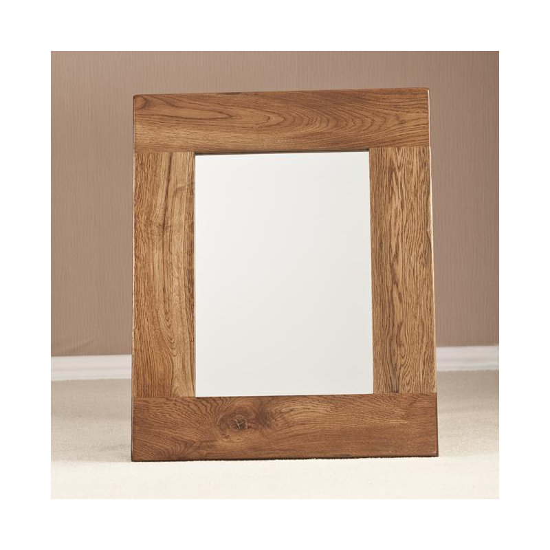 Wood Flat Wall Mirror, 60 cm H X 75 cm W