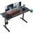 Steel Computer Desk with Built-In Electrical Outlet