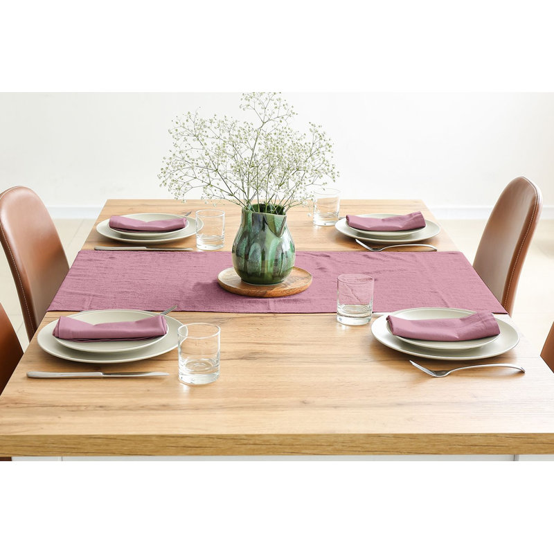 Ensemble de serviettes de table carré, L 16 po x L 16 po, Rose