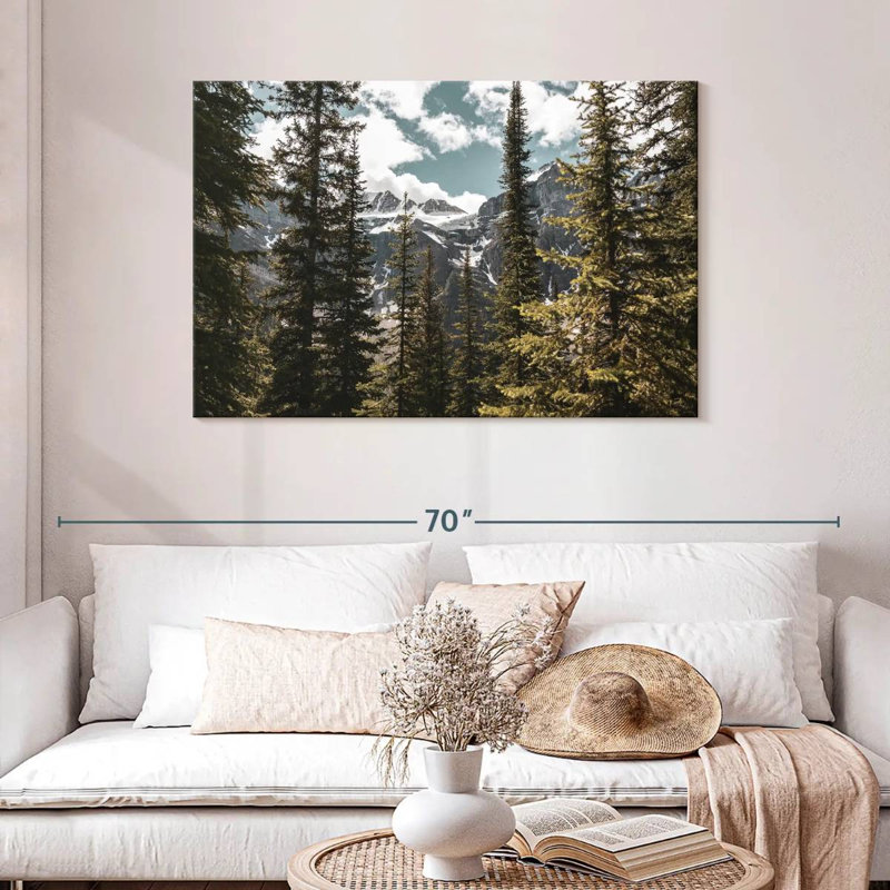 Harnek Ten Peaks Through Pine Trees, 30" H x 45" W