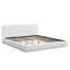 Lit tapissier élégant avec cadre de lit naturel texturé grain-796075207