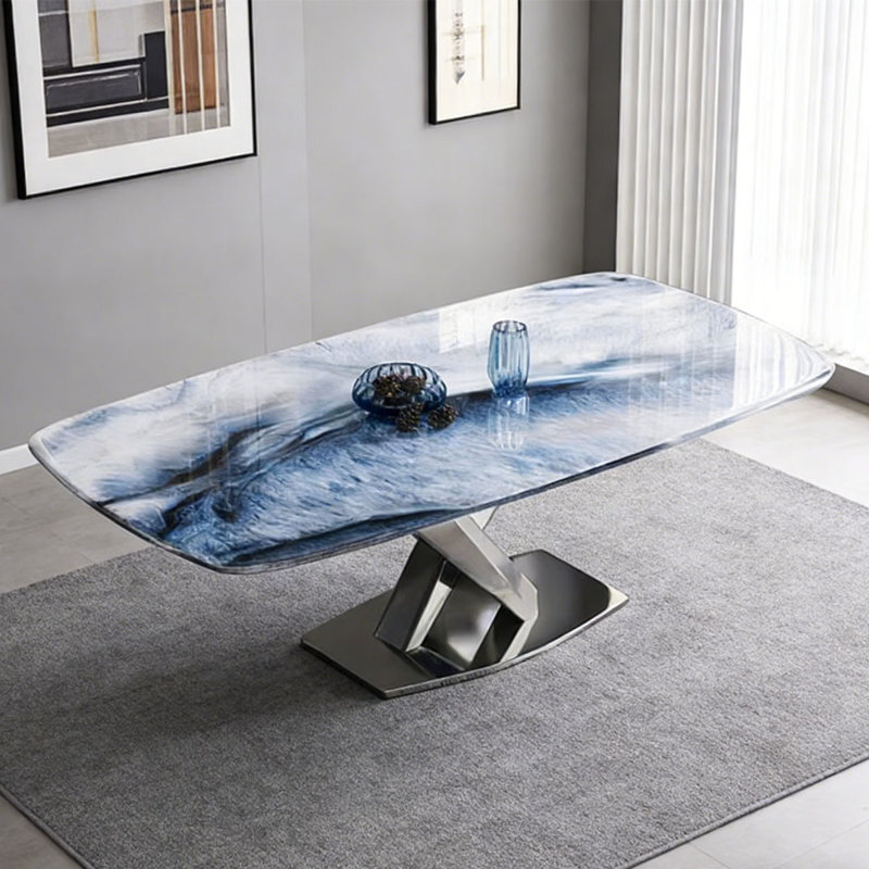 Table de salle à manger de luxe rectangulaire, H 29,53 po x L 62,99 po x l 35,43 po