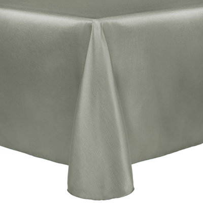 Ultimate Textile -10 Pack- Reversible Shantung Satin - Majestic 60 X 102-Inch Oval Tablecloth, Camel Light Brown