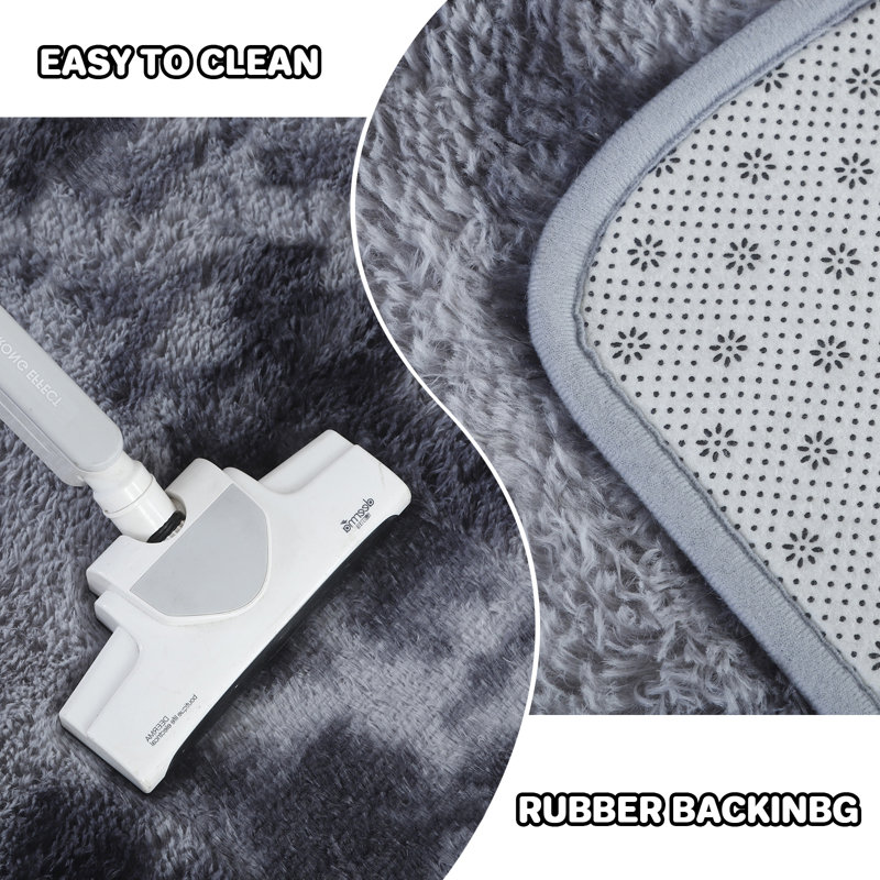Area Rugs for Bedroom Living Room, Fluffy Fuzzy Shag Shaggy Soft Plush Carpet, Indoor Floor  Rug for  Decor Aesthetic, Gray