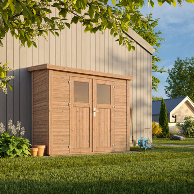 8 ft. W x 4 ft. D HEAVY DUTY Solid Wood Lean-to Storage Shed