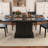Fluted Extendable Dining Room Table For 4-6, 47-65 Inch Rectangle Kitchen Dining Table With Sliding Door, Storage-1884457045