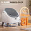 MoraRise Self Cleaning Cat Litter Box, Open-Top Automatic Litter Tray with App Control, Adjustable Entrance Height, 8L Waste Bin