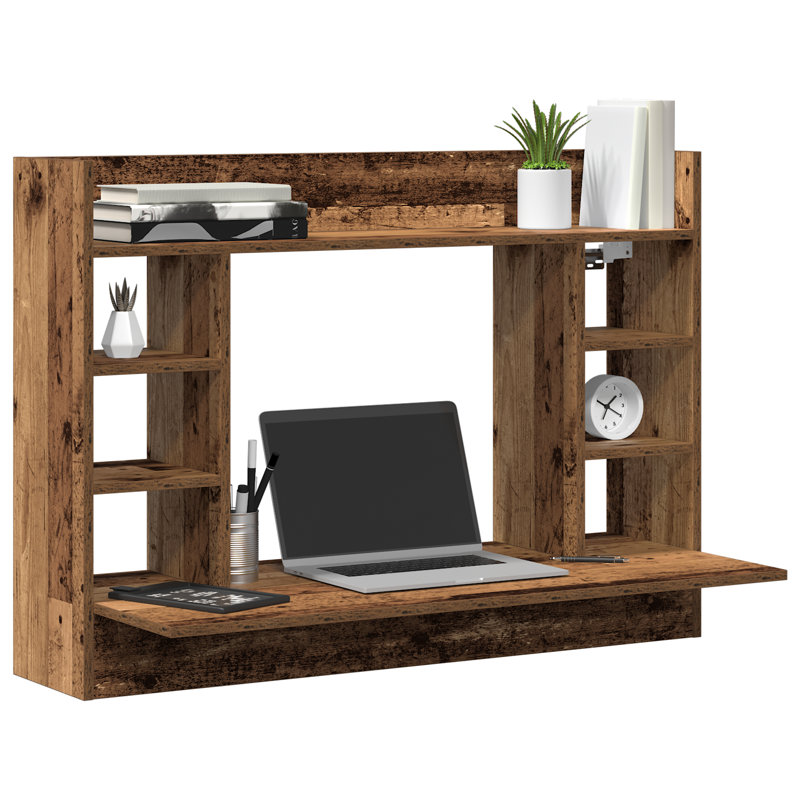 Wall-Mounted Desk 105X48x75 Cm Engineered Wood, Old Wood