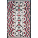 Wool Small Scatter Size Rectangle American Navajo Gray Flat Weave Antique 1920s Rug