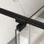 Porte de douche pivotante l 44-48 "x H 74", ouverte à l'extérieur, arrêt à 105 degrés, avec finition en verre trempé noir mat 5/16 "