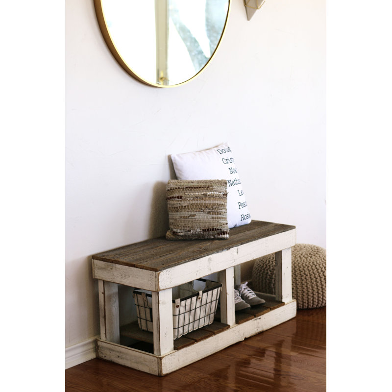 Johnecia Solid Wood Storage Bench