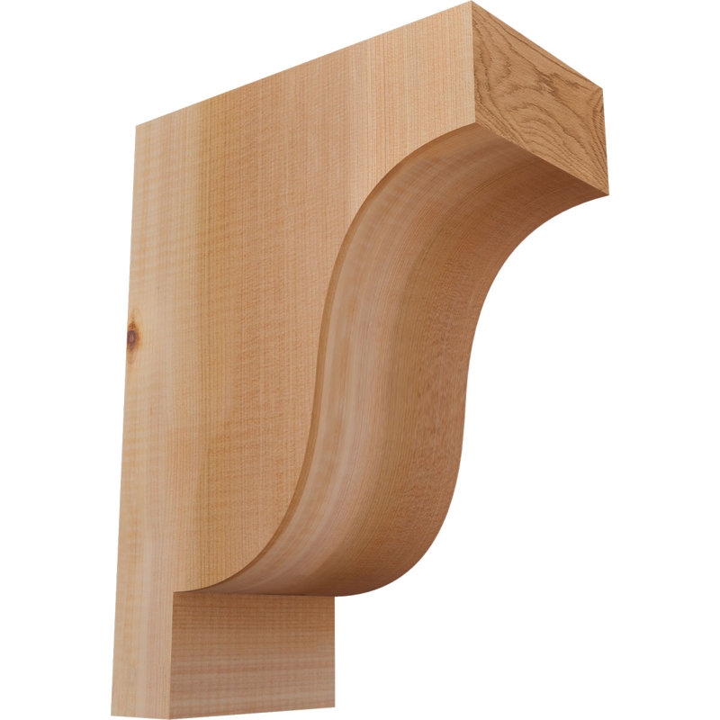 Newport Corbel, H 14 po x l 5,5 po x P 10 po, Cèdre rouge, Lisse