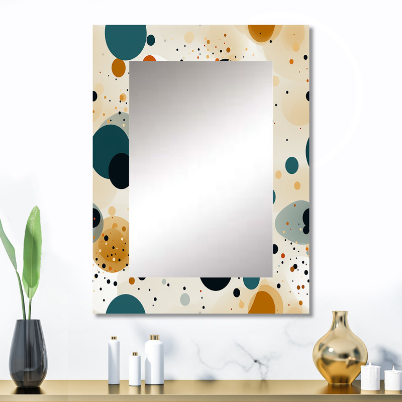 Cranesville Industrial Chic Polka Dots Pattern - Polka dots  Decorative Mirror, Modern Wall Mirror, Printed Metal Art