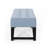 Chic Blue Bench With Button- Seat And Rectangular Shape, 16.5" H X 48.45" W 17.5" D Elegant In Look,