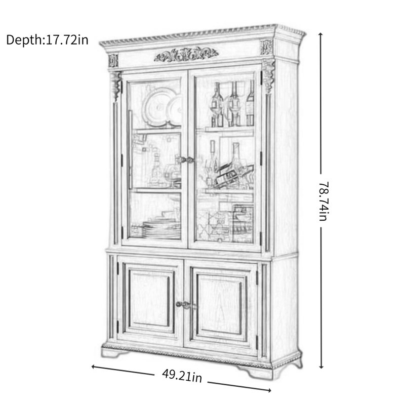 Vitrine française rétro et simple