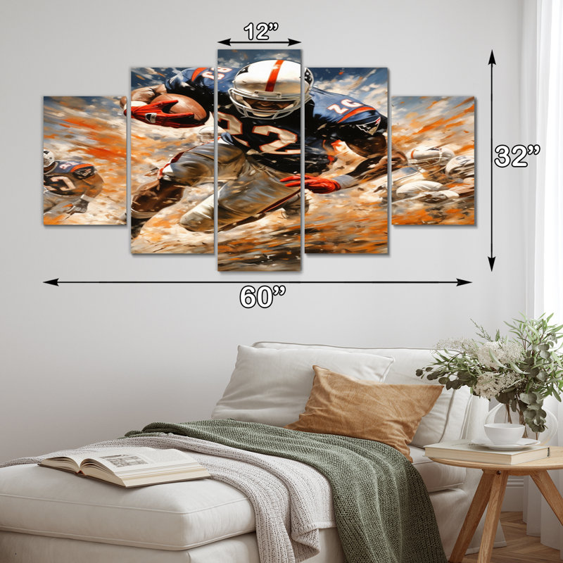 «Football The Winning I» - reproduction d'art sur toile - 5 panneaux