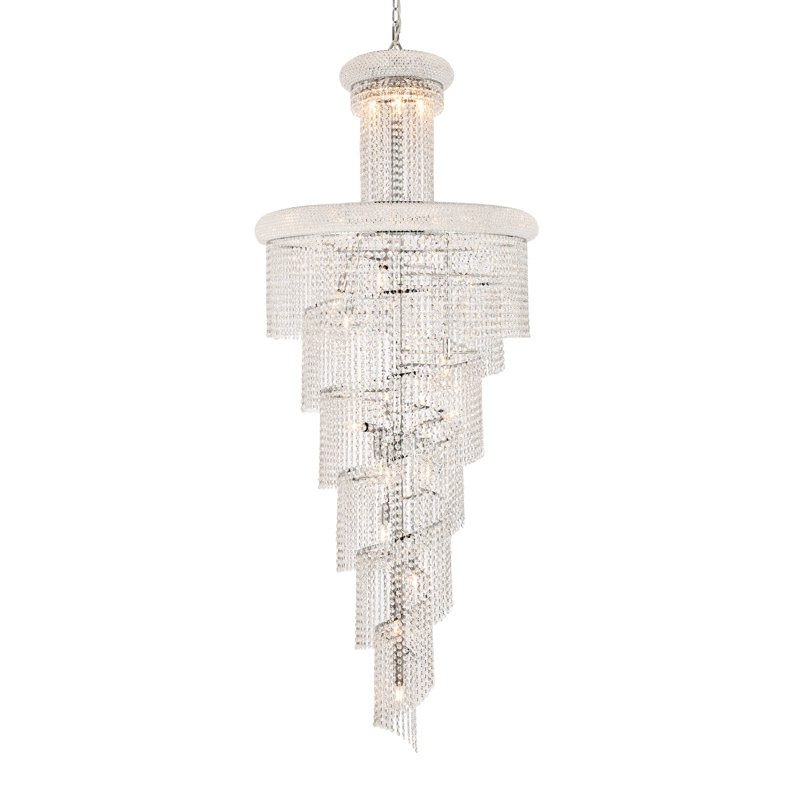 Sterns 28 - Light Dimmable Empire Chandelier, Chrome