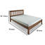 Lit octa, style planche, bois de pin brésilien rustique, acajou-101759064