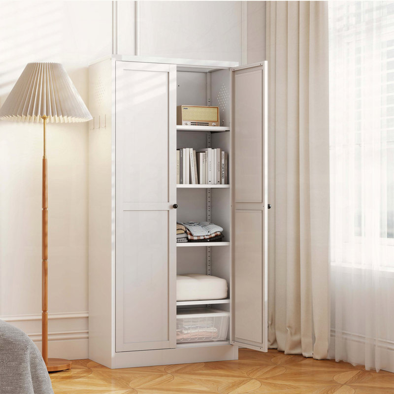 61 armoires de cuisine 61 en métal blanc avec tablettes robustes de 110 lb
