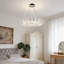 23.6" Modern Teardrop Crystal Chandelier, Adjustable Cord, Built-In 3-Colors Led