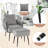 Itamar Velvet Accent Chair with Ottoman-361014214
