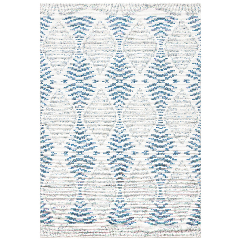 Simeon Hand Knotted Wool Geometric Rug, Rectangle 8' x 10'
