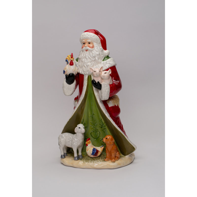 Figurine de père Noël avec ferme