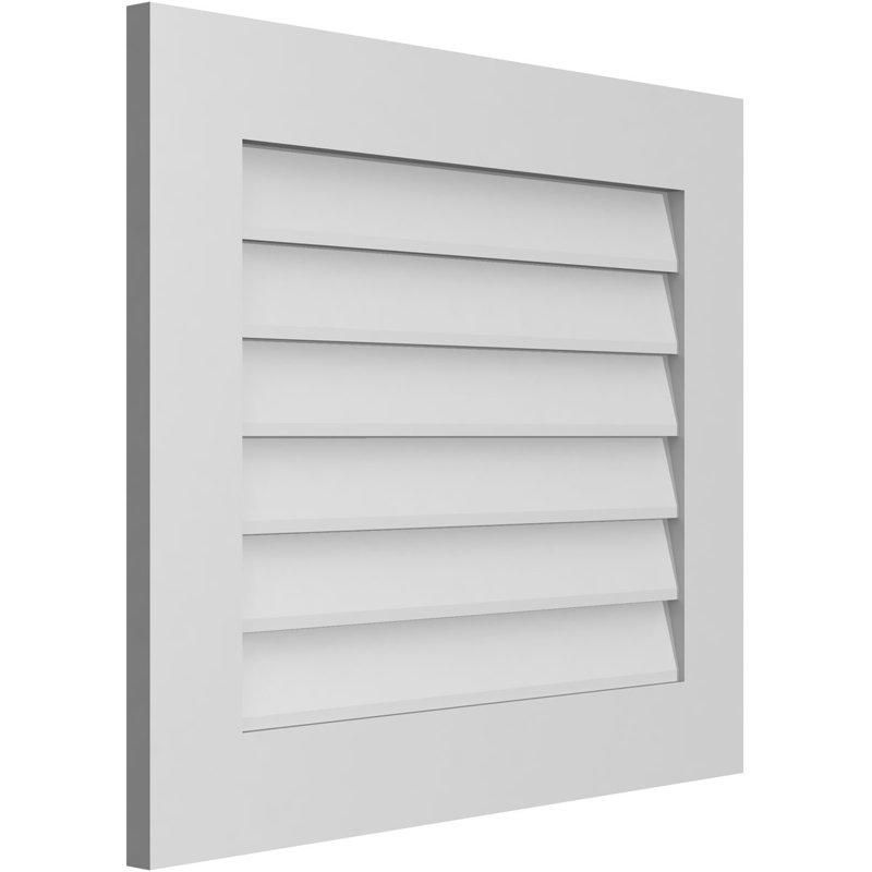 Vent à pignon rectangulaire en uréthane non-fonctionnel, H 24 po x l 28 po x P 1 po