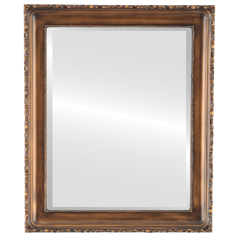 Miroir décoratif biseauté Reposa, H 27 po x l 21 po, Coucher de soleil doré