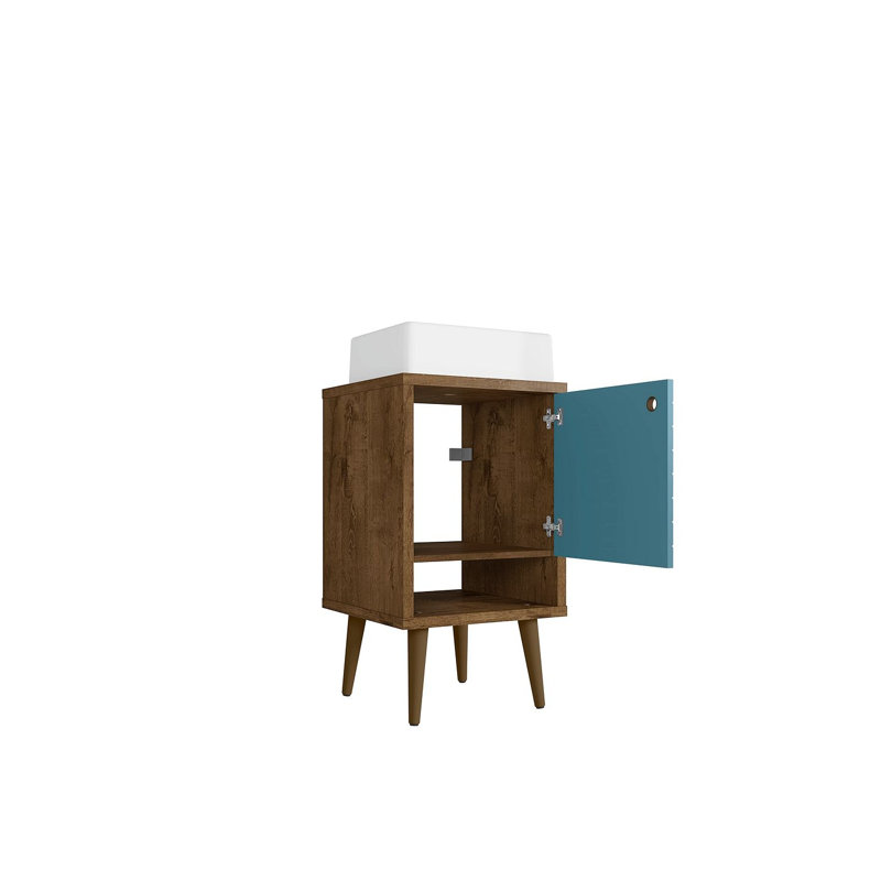 Ensemble de meuble-lavabo simple 18 po Altom, Brun