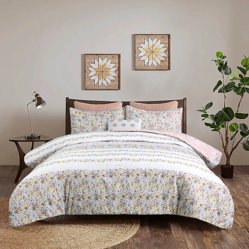 Ensemble d'édredon réversible en microfibre 3 pièces, Édredon très grand et 2 très grandes taies déc