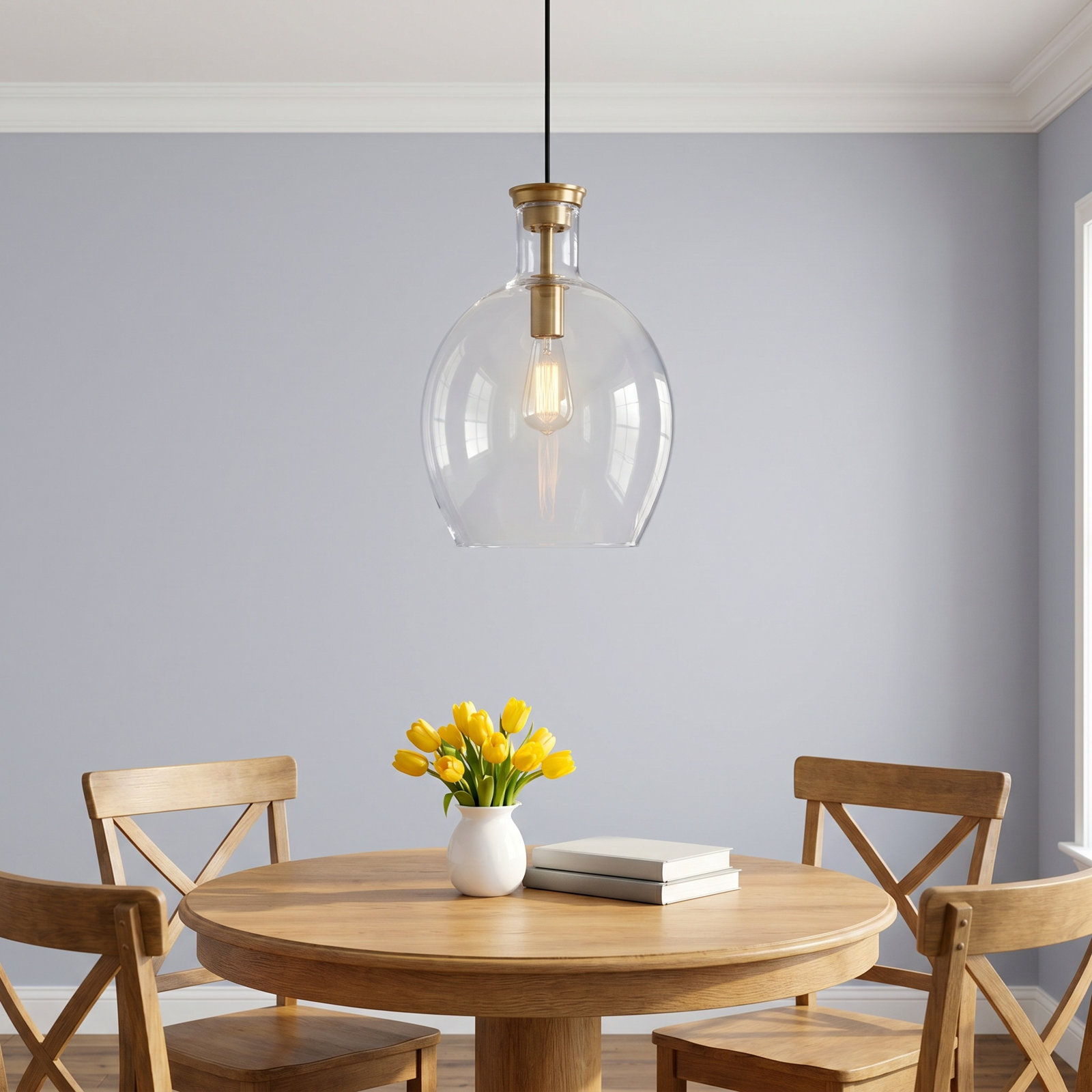Single Light Glass Dimmable Pendant