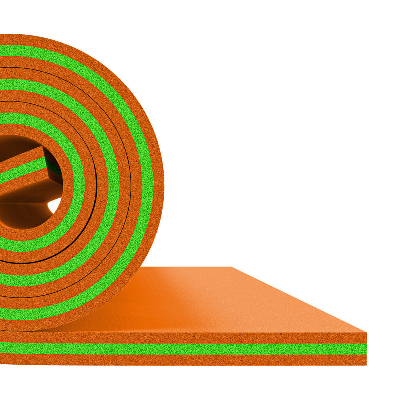Tapis flottant en mousse, H 1,4 po x l 108,3 po x P 71 po, Orange