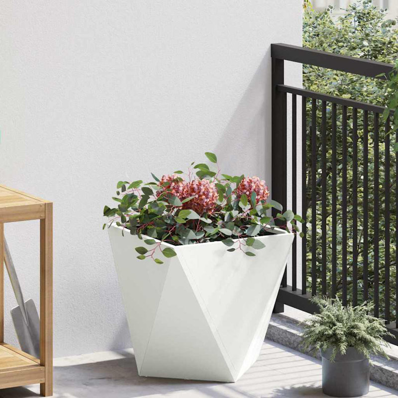 Planter Box, White, 40cm H x 40cm W x 40cm D