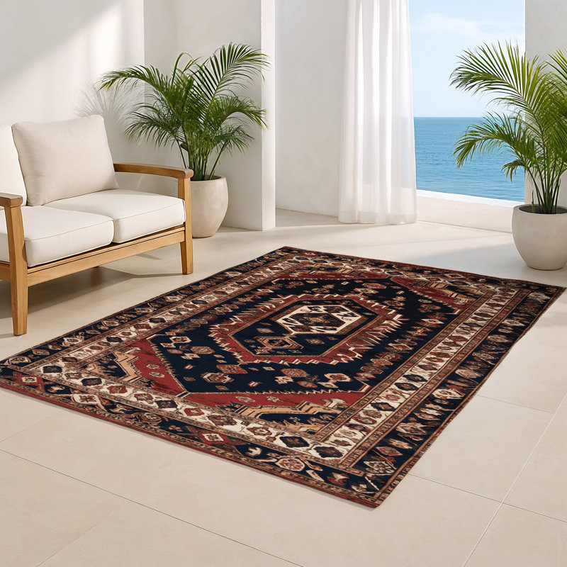 Tapis turc intérieur et extérieur brun, Rectangulaire 2 pi x 3 pi