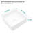 Topcraft White 15.69-Inch Square Ceramic Bathroom Basin